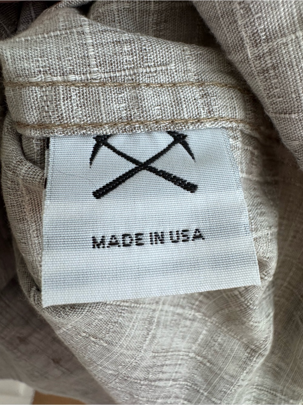 3sixteen Short-Sleeve Button-Down Textured Shirt in Taupe Brown - Picture 12 of 14